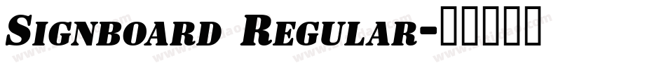 Signboard Regular字体转换